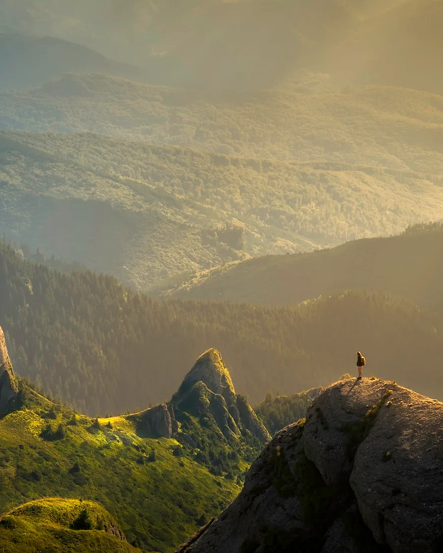 Tamanna, founder of Kamana, looking out over the mountains