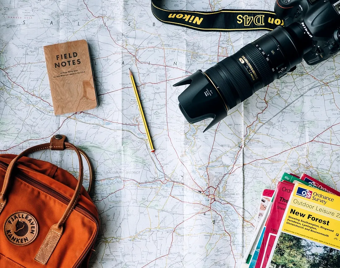 A traveller with a map